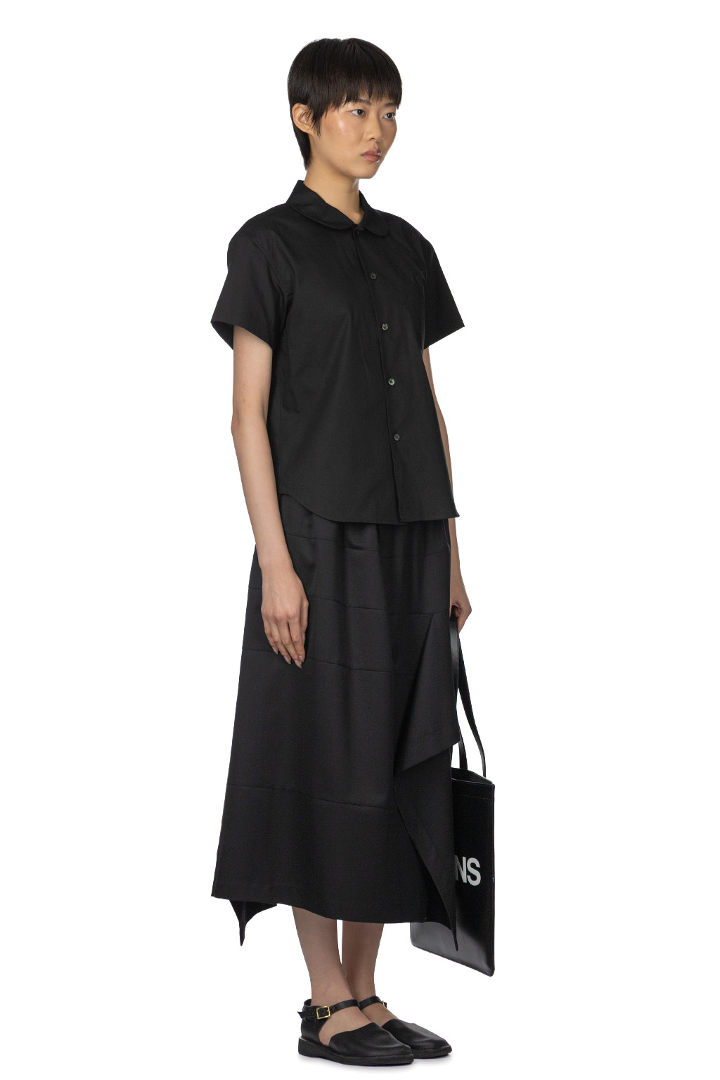 Comme Des Garcons TAO - Cotton Broad SS Blouse - Black